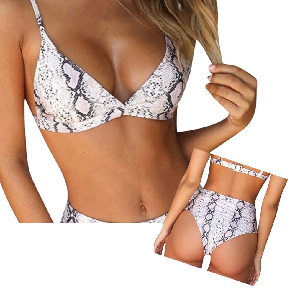 RUUHEE Snakeskin Cheeky Bikini Size Small